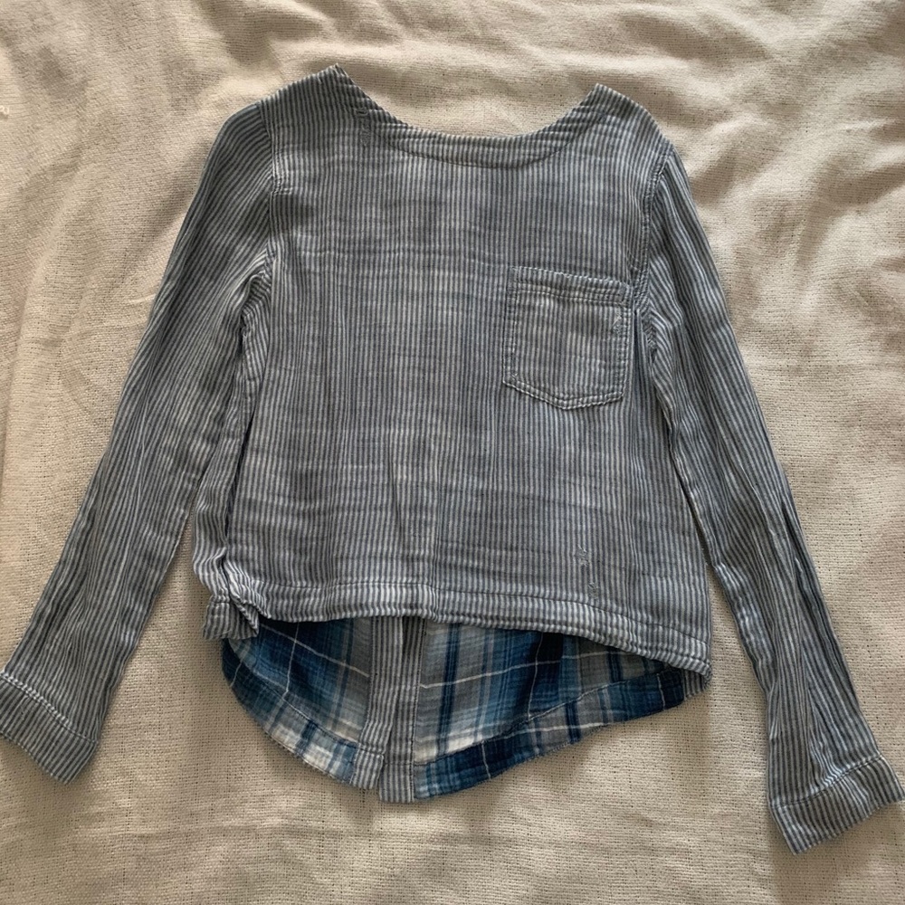 Anthropologie Vertical Striped Top